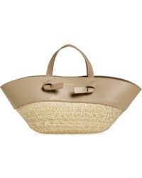 Altuzarra - Small Knot Straw & Leather Tote - Lyst
