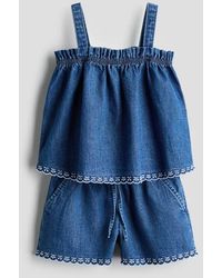H&M - 2-Piece Denim Set - Lyst