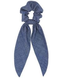 Alexandre De Paris - Chambray Bow Scrunchie - Lyst