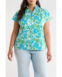 Sugarlips - Bivore Patma Floral Mock Neck Button-Up Top - Lyst