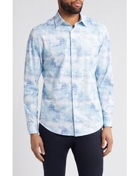 Bugatchi - James Ooohcotton Print Button-Up Shirt - Lyst