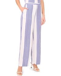 Halogen® - Stripe Linen Blend Wide Leg Pants - Lyst