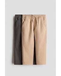 H&M - 2-Pack Cotton Pull-On Pants - Lyst