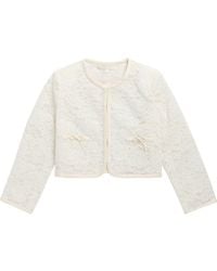 LoveShackFancy - Kids' Mini Junetta Lace Crop Jacket - Lyst