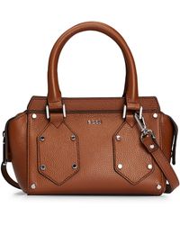 BOSS - Small Ivy Leather Shoulder Bag - Lyst