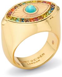Kurt Geiger - Crystal Evil Eye Cocktail Ring - Lyst