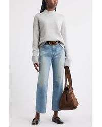 Treasure & Bond - Rib Detail Mock Neck Sweater - Lyst