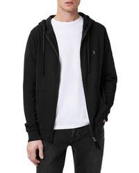 AllSaints - Brace Cotton Zip-Up Hoodie - Lyst