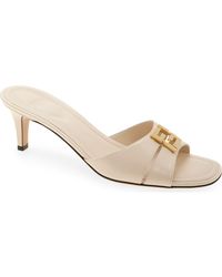 Fendi - Ffold Kitten Heel Slide Sandal - Lyst