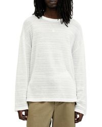 AllSaints - Drax Knit Stripe Cotton Sweater - Lyst