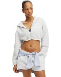 Cotton On - Active Plush Micro Cropped Zip Through - Lyst