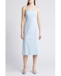 Theory - Good Strappy A-line Linen Blend Dress - Lyst