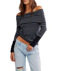 Free People - Evergreen Off The Shoulder Sweater - Lyst
