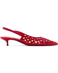 Mango - Laser Cut Pointed Toe Slingback Pump - Lyst