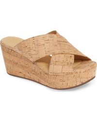 Chocolat Blu - Wayland Platform Wedge Slide Sandal - Lyst