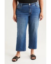 Kut From The Kloth - High Waist Crop Wide Leg Jeans - Lyst