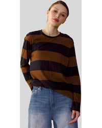 Cynthia Rowley - Ls Striped T-shirt - Lyst