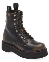 R13 - Platform Combat Boot - Lyst