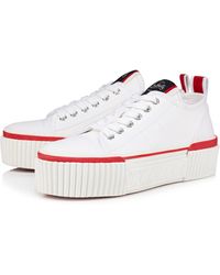 Christian Louboutin - Super Pedro Brand-embellished Woven Low-top Trainers - Lyst