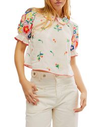 Free People - Flowers Of Love Back Button-up Shirt - Lyst
