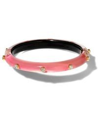 Alexis - Crystal Studded Lucite Bangle - Lyst