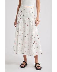 Solid & Striped - The Gael Embroidered Midi Skirt - Lyst