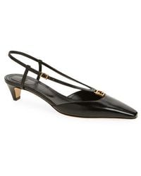 Fendi - Fold Kitten Heel Slingback Pump - Lyst