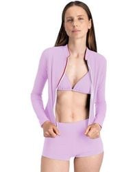 Wallien - Rash Guard With Zip - Lyst