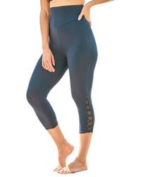 Swim 365 - High-Waisted Swim Capri With Lattice Detail - Lyst