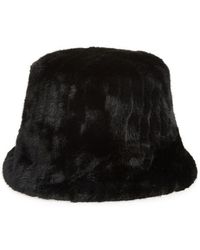 La Fiorentina - Faux Fur Bucket Hat - Lyst