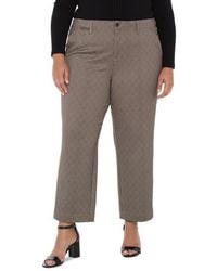 Liverpool Los Angeles - Stripe Crop Wide Leg Pants - Lyst