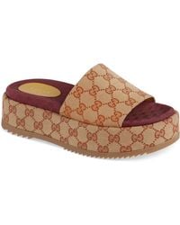 platform slides shoes