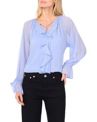 Vince Camuto - Ruffle Detail Long Sleeve Top - Lyst