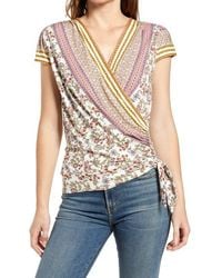 Loveappella - Wrap Front Top - Lyst