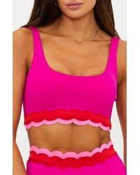 Beach Riot - Marin Scallop Colorblock Bikini Top - Lyst