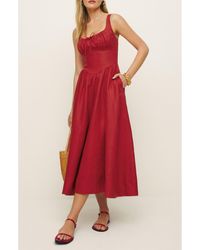 Reformation - Balia A-Line Linen Dress - Lyst