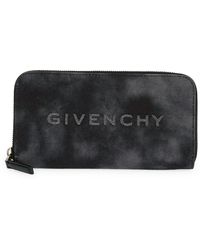 Givenchy - Logo Denim Zip Around Wallet - Lyst