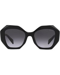 Prada - 53mm Hexagon Sunglasses - Lyst