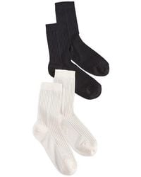 Stems - Silky Blend Assorted 2-pack Rib Crew Socks - Lyst