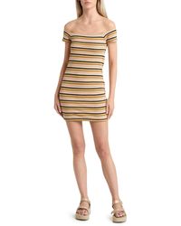 Rip Curl - Sundial Stripe Off The Shoulder Knit Dress - Lyst