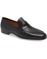 mezlan genuine lizard moccasin loafer