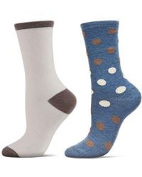 Memoi - Assorted 2-Pack Crew Socks - Lyst