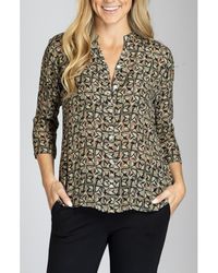 Apny - Abstract Print Button-Up Shirt - Lyst