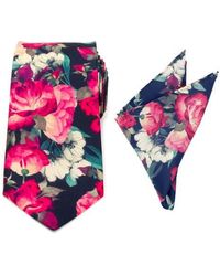 Cufflinks Inc. - Floral Silk Tie & Pocket Square - Lyst