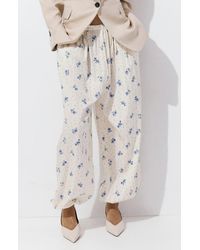 Mango - Coya Floral Balloon Pants - Lyst