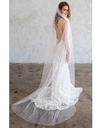 Brides & Hairpins - Estee Swarovski Crystal Chapel Veil - Lyst