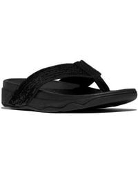 Fitflop - Surfa Sequin Toe-Post Sandals - Lyst