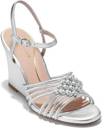 Cole Haan - Jitney Knot Ankle Strap Wedge Sandal - Lyst