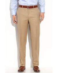 Canali - Flat Front Wool Trousers - Lyst