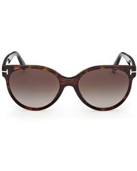Tom Ford - Tallulah 56Mm Gradient Round Sunglasses - Lyst